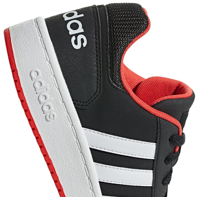Chaussures adidas Hoops 2.0 Jr B76067 le noir rouge 1