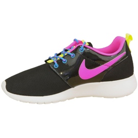 Nike Roshe One Gs W 599729-011 chaussures noir rose multicolore 1