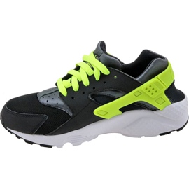 Nike Huarache Run Gs W 654275-017 chaussures le noir jaune 1