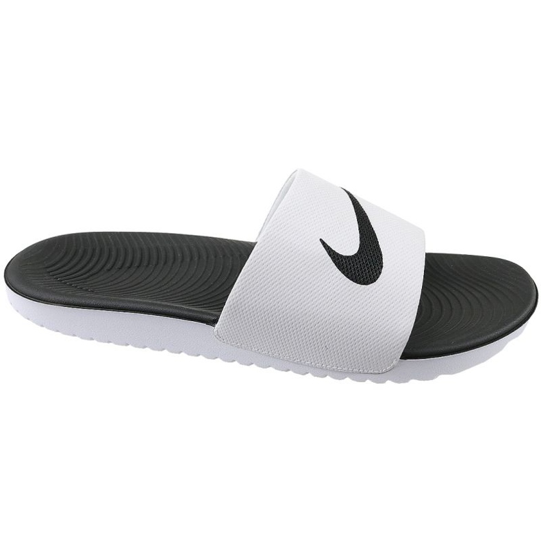 Nike Kawa Slide Gs / Ps 819352-100 blanche 1 Nike Kawa Slide Gs / Ps 819352-100 blanche 1