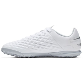 Chaussure de football Nike Tiempo Legend 8 Club Tf Jr AT5883-100 multicolore blanche 1