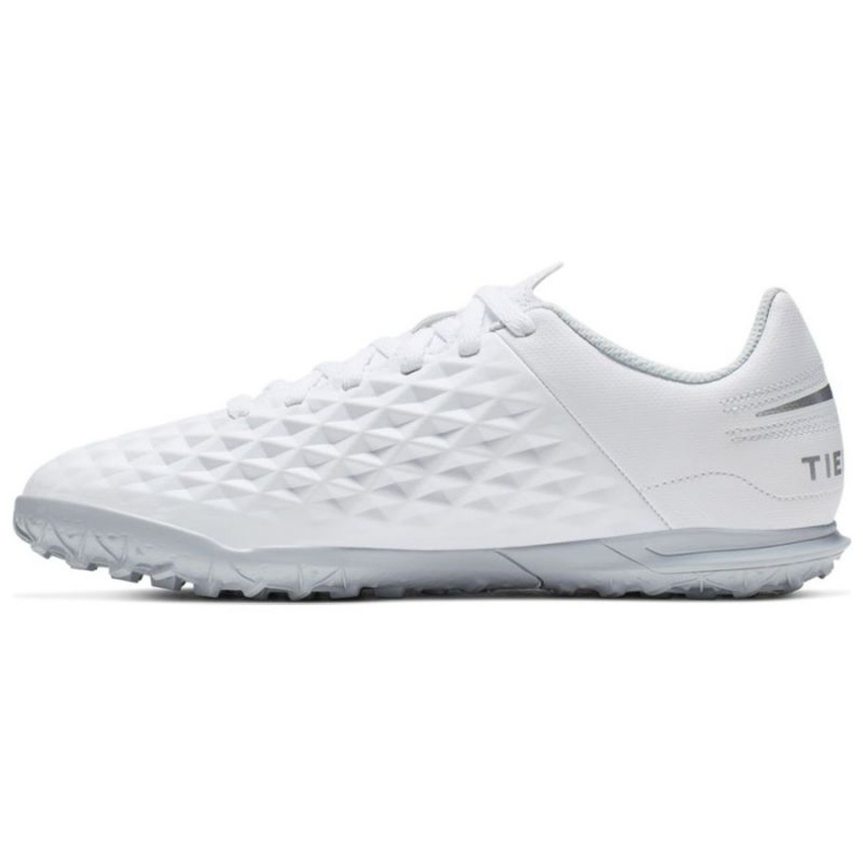 Chaussure de football Nike Tiempo Legend 8 Club Tf Jr AT5883-100 multicolore blanche 1