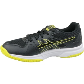 Asics Upcourt 3 Gs Jr 1074A005-003 chaussures de volley-ball noir noir 1