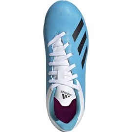 Chaussures de football adidas X 19.4 In Jr F35352 bleu et blanc multicolore 1 Chaussures de football adidas X 19.4 In Jr F35352 bleu et blanc multicolore 1