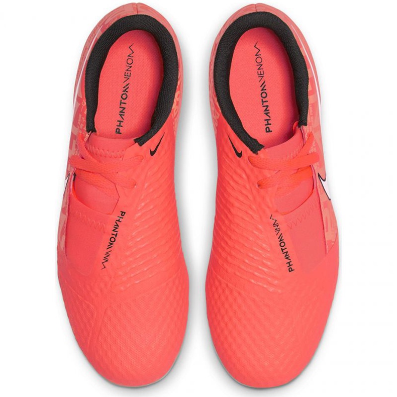 Nike Phantom Venom Academy Fg Jr AO0362 810 chaussures de football orange oranges et rouges 1