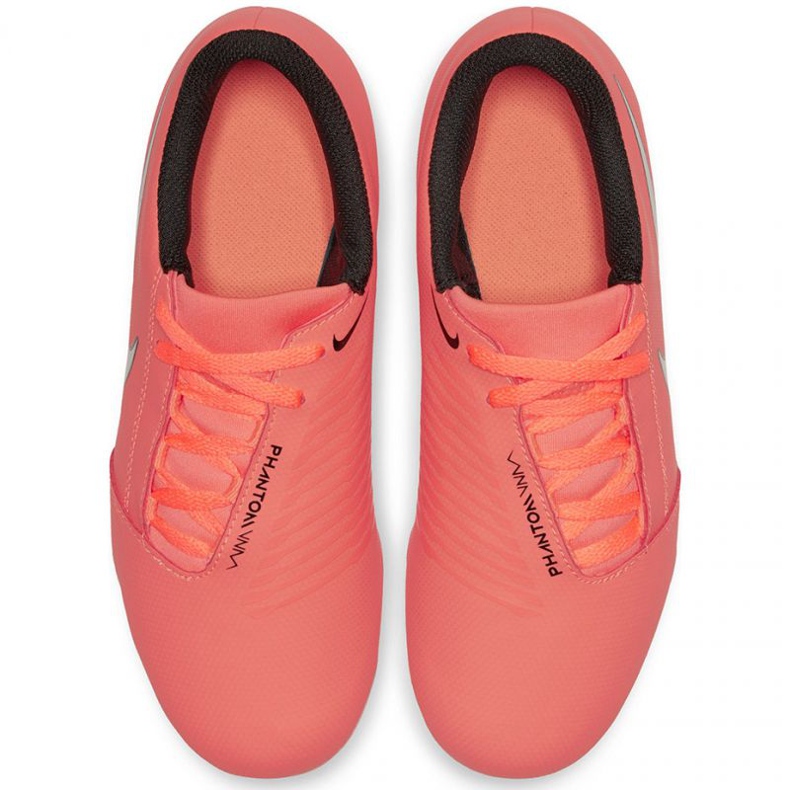 Chaussures de football Nike Phantom Venom Club Fg Jr AO0396-810 orange oranges et rouges 1