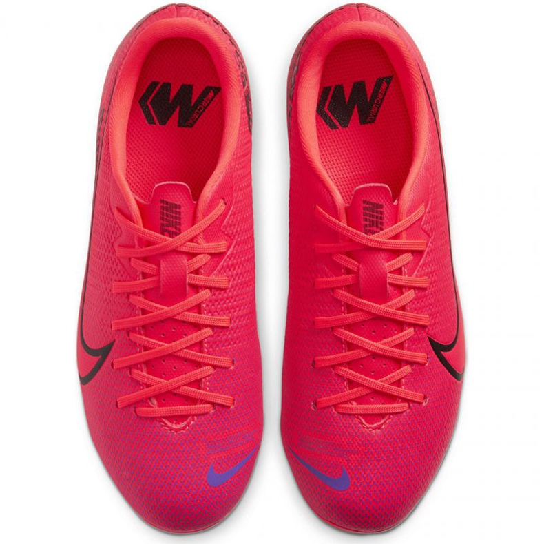 Chaussures de football Nike Mercurial Vapor 13 Academy FG / MG Jr AT8123-606 rouge oranges et rouges 1