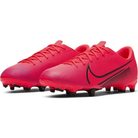 Chaussures de football Nike Mercurial Vapor 13 Academy FG / MG Jr AT8123-606 rouge oranges et rouges 3