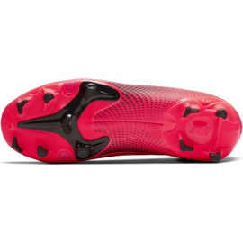 Chaussures de football Nike Mercurial Vapor 13 Academy FG / MG Jr AT8123-606 rouge oranges et rouges 8
