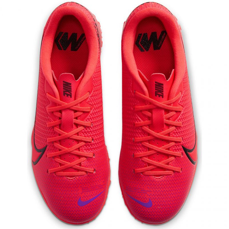Chaussures de football Nike Mercurial Vapor 13 Academy Tf Jr AT8145-606 rouge oranges et rouges 1