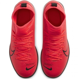 Chaussures d'intérieur Nike Mercurial Superfly 7 Club Ic Jr AT8153-606 multicolore oranges et rouges 1