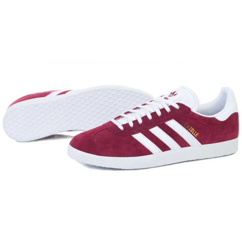 Chaussures Adidas Gazelle M B41645 blanc rouge 1