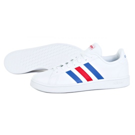 Chaussures Adidas Grand Court Base M EE7901 blanche rouge bleu 1 Chaussures Adidas Grand Court Base M EE7901 blanche rouge bleu 1