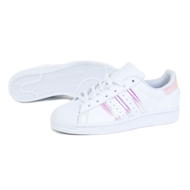 Chaussures Adidas Superstar Jr FV3139 blanc noir 1
