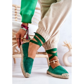 FB1 Espadrilles en Daim Vert Foncé Ismanne 3