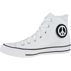 Chaussures Converse Chuck Taylor All Star Hi Peace W 167892C blanche 1 Chaussures Converse Chuck Taylor All Star Hi Peace W 167892C blanche 1
