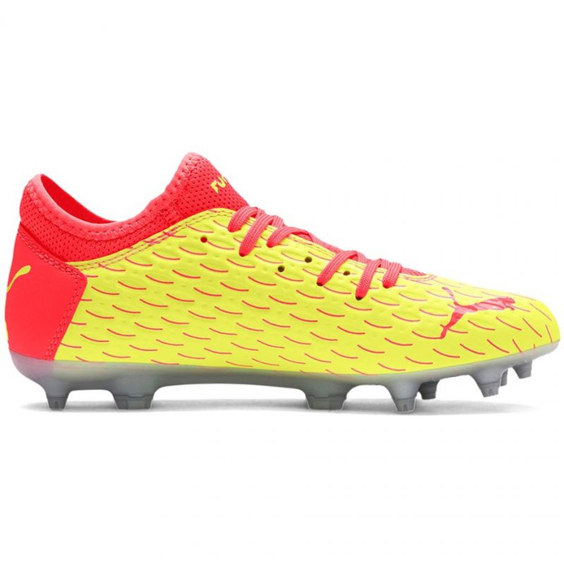 Chaussures de foot Puma Future Jr 5.4 Osg Fg Ag 105949 01 rouge jaune 1 Chaussures de foot Puma Future Jr 5.4 Osg Fg Ag 105949 01 rouge jaune 1