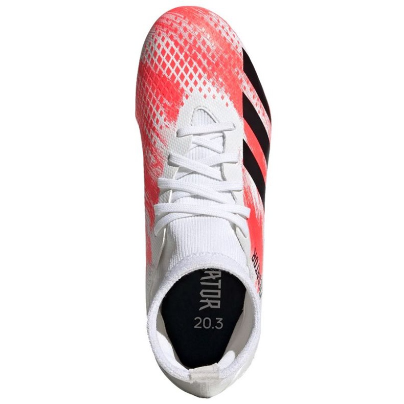 Chaussures de foot Adidas Predator 20.3 Fg Jr EG0927 multicolore blanche 1