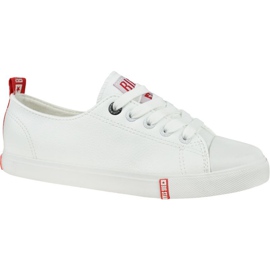 Chaussures Big Star W GG274005 blanche rouge 1