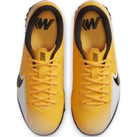 Nike Mercurial Vapor 13 Academy Tf Jr AT8145 801 chaussures de football jaune jaunes 1
