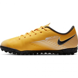 Nike Mercurial Vapor 13 Academy Tf Jr AT8145 801 chaussures de football jaune jaunes 2