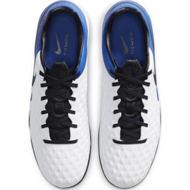 Chaussures de foot Nike Tiempo Legend 8 Pro Tf M AT6136 104 , blanc bleu blanche 1