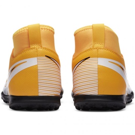 Nike Mercurial Superfly 7 Club Tf Jr AT8156 801 chaussures de football jaune blanc jaunes 4