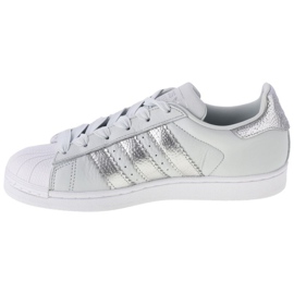 Chaussures Adidas W Superstar W CG6452 blanc argent 1