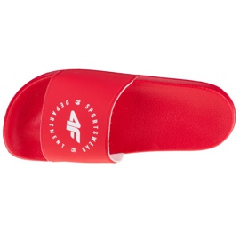 4F Tongs H4Z20-KLD001 62S pantoufles blanche rouge 2