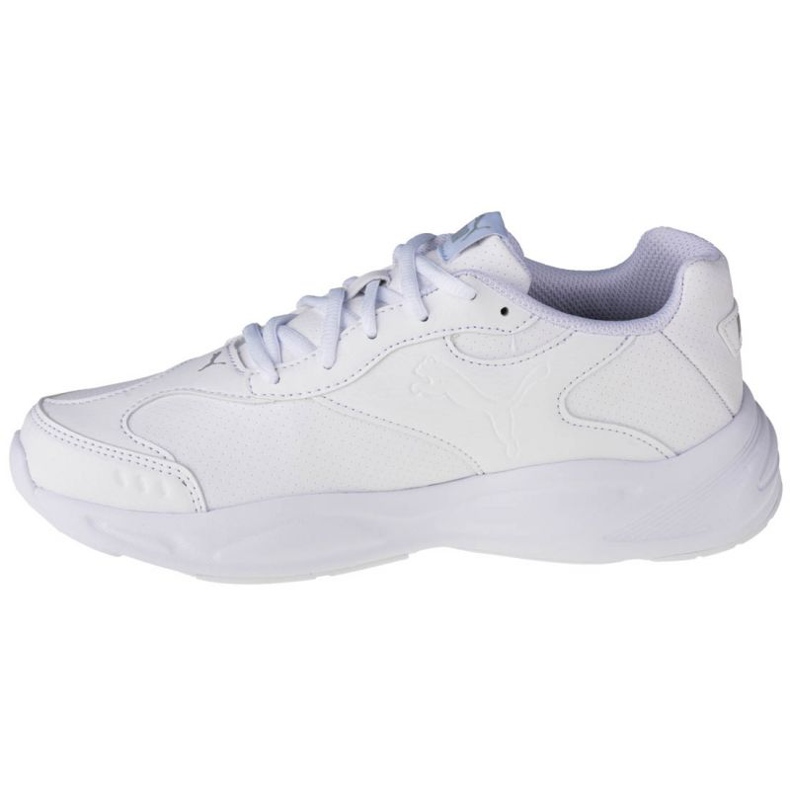 Puma 90S Runner Sl Jr 372929 01 blanche bleu marin 1