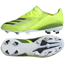 Chaussures de foot Adidas X Ghosted.1 Fg Jr FW6955 néon blanc, jaune-vert vert 1
