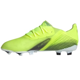 Chaussures de foot Adidas X Ghosted.1 Fg Jr FW6955 néon blanc, jaune-vert vert 2