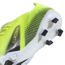 Chaussures de foot Adidas X Ghosted.1 Fg Jr FW6955 néon blanc, jaune-vert vert 8