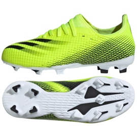 Chaussures de foot Adidas X Ghosted.3 Fg Jr FW6934 néon blanc, jaune-vert vert 1