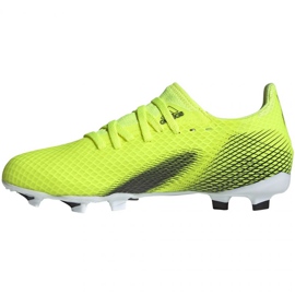 Chaussures de foot Adidas X Ghosted.3 Fg Jr FW6934 néon blanc, jaune-vert vert 6