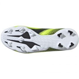 Chaussures de foot Adidas X Ghosted.3 Fg Jr FW6934 néon blanc, jaune-vert vert 9
