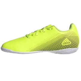 Chaussures de foot Adidas X Ghosted.4 In Jr FW6923 néon vert et jaune vert 1