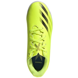 Chaussures de foot Adidas X Ghosted.4 In Jr FW6923 vert, jaune néon vert 2