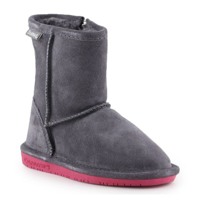 BearPaw Emma Bottes d'hiver pour tout-petits avec fermeture éclair 608TZ-903 Charcoal Pomberry gris 1