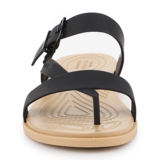 Crocs Tulum Toe Post Sandale W 206108-00W noir 2