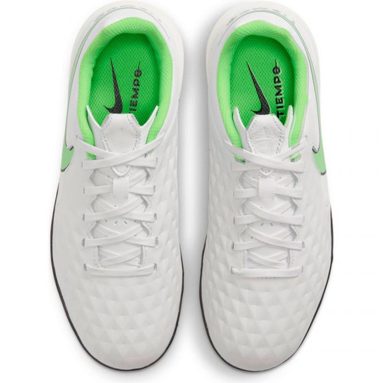 Nike Tiempo Legend 8 Tf Academy Jr AT5736-030 chaussures de football noir, blanc/ivoire blanche 1