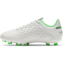 Nike Tiempo Legend 8 Academy Mg Jr AT5732 030 chaussures de football ivoire blanc 1