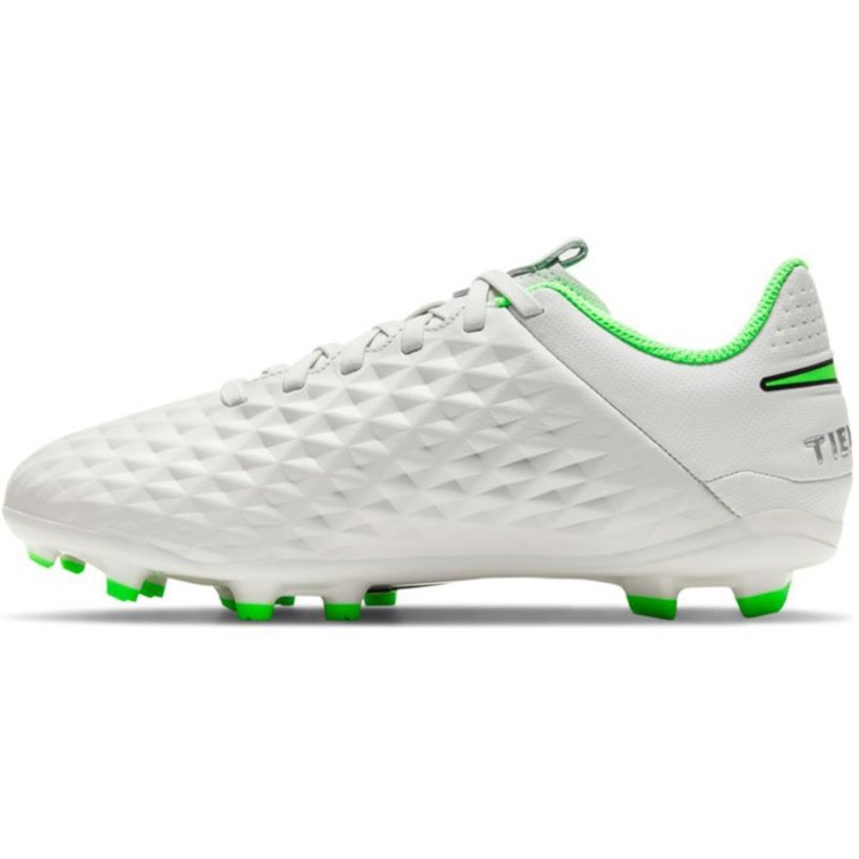 Nike Tiempo Legend 8 Academy Mg Jr AT5732 030 chaussures de football ivoire blanc 1