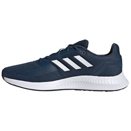Chaussures de course Adidas Runfalcon 2.0 M FZ2807 blanche bleu marin 1