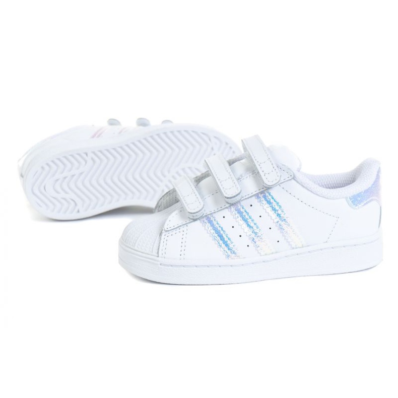 Chaussures Adidas Superstar Cf I Jr FV3657 blanche 1