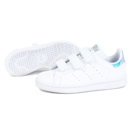 Chaussures Adidas Stan Smith Cf C Jr FX7539 blanc 1