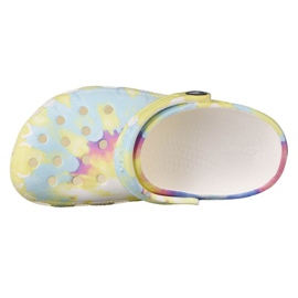 Crocs Classic Tie-Dye Graphic K Clog Jr 205451-94S multicolore jaune 2