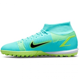 Nike Mercurial Superfly 8 Academy Tf M CV0953 403 chaussures de football multicolore bleu 2