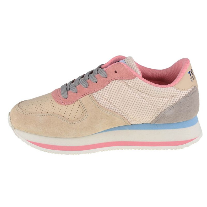 Tommy Hilfiger Jeans Flatform Runner W EN0EN01357-AA8 chaussures beige rose 1