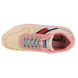Tommy Hilfiger Jeans Flatform Runner W EN0EN01357-AA8 chaussures beige rose 2